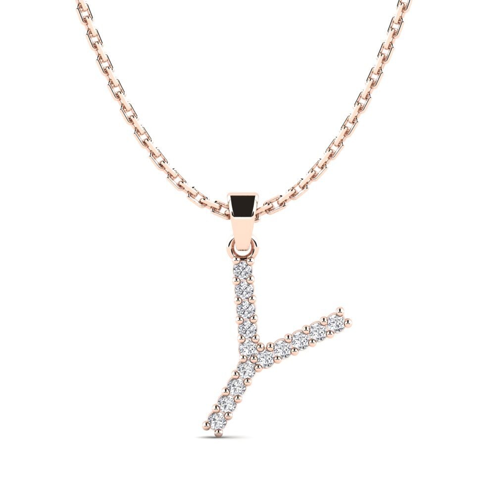 14k Oro Rosa Redondo SYLVIE Colgante Mabuhay - Y