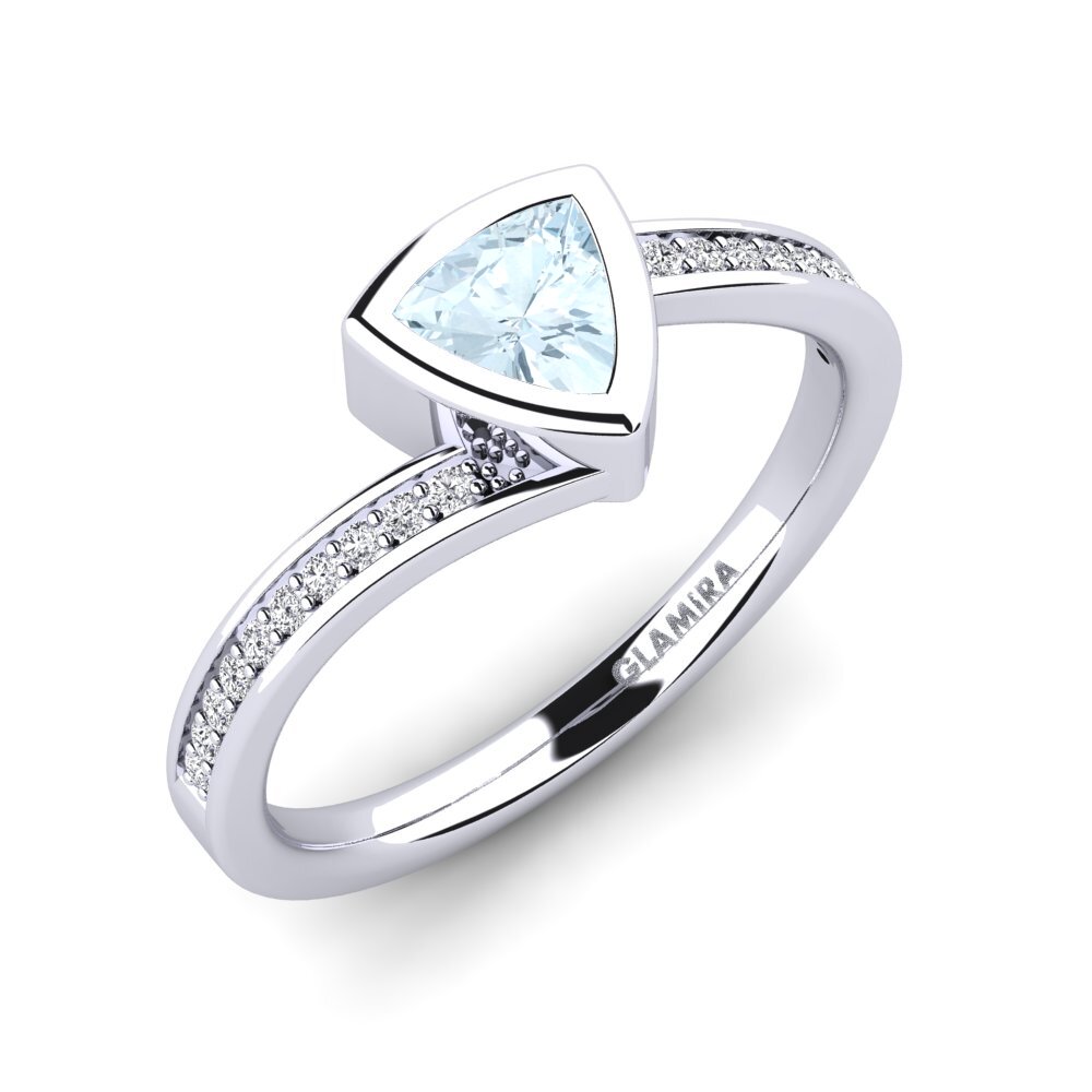 Trillion Aquamarine Engagement Ring Macaulay