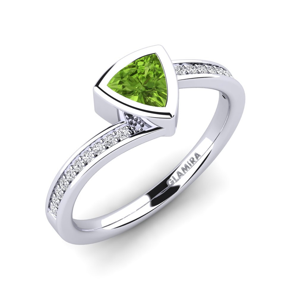 Trillion Peridot Engagement Ring Macaulay