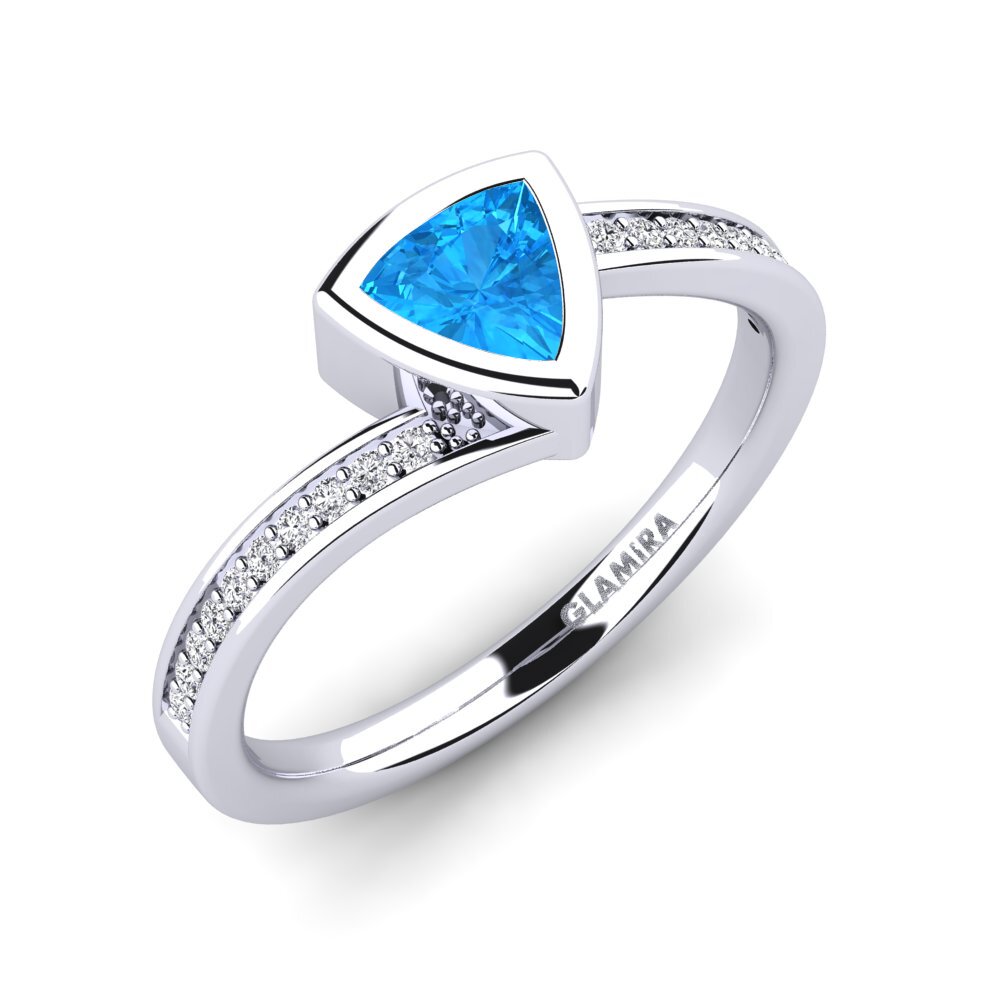 Trillion Blue Topaz Engagement Ring Macaulay