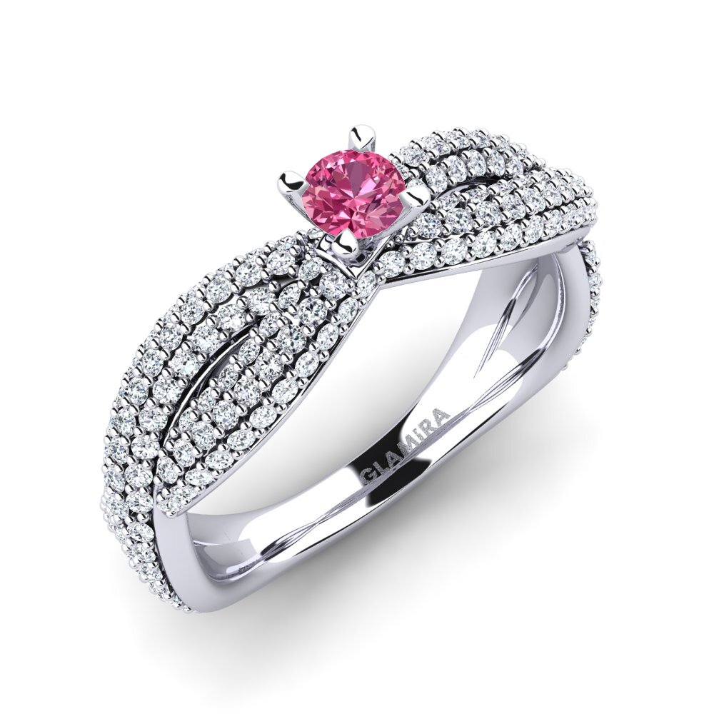 Pink Tourmaline Engagement Ring Mackenzie 0.16 crt