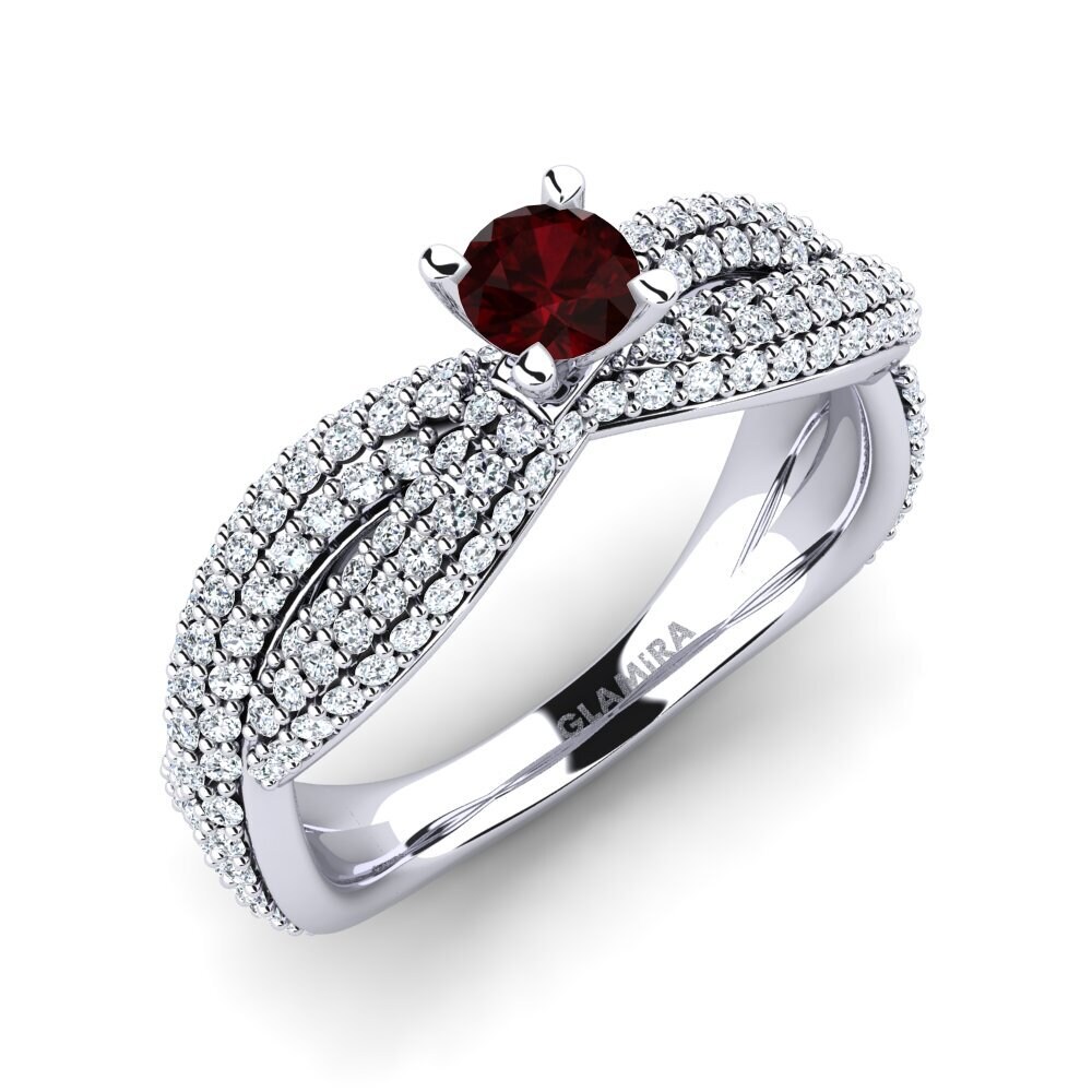 Garnet Engagement Ring Mackenzie 0.25 crt