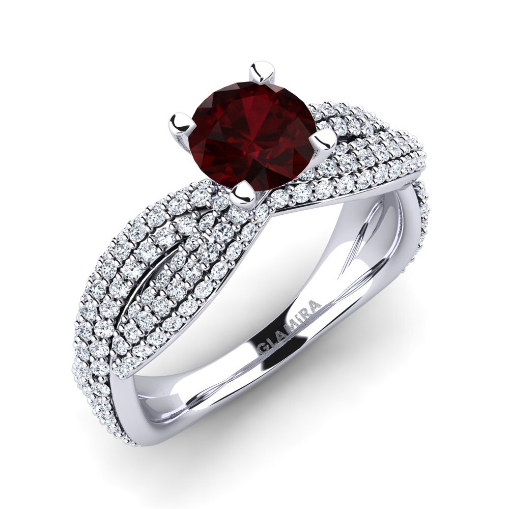 Garnet Engagement Ring Mackenzie 0.8 crt
