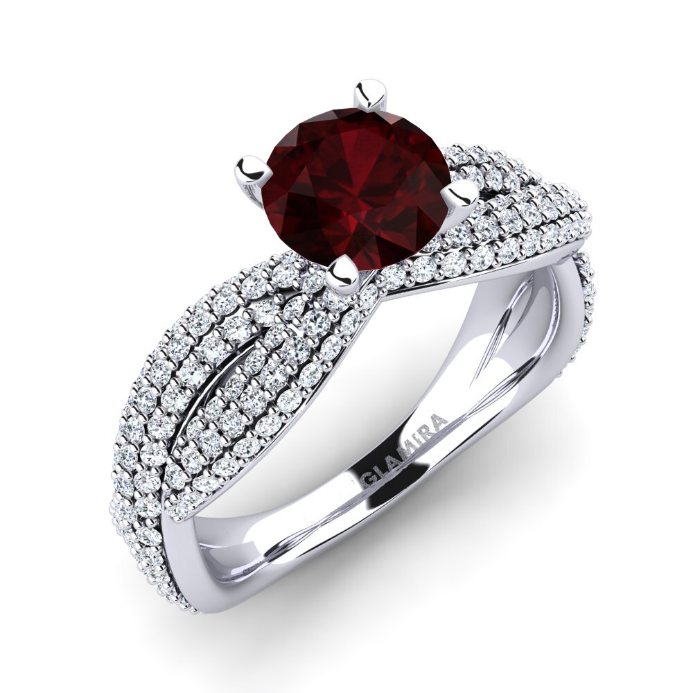 Garnet Engagement Ring Mackenzie 1.0 crt