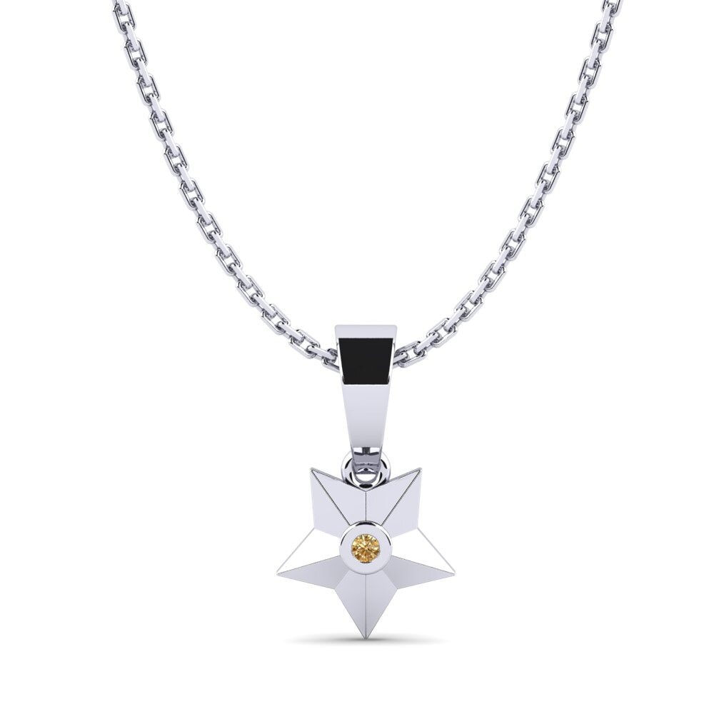 Plata 925 Diamante Marrón Colgante Maculatus Daughter
