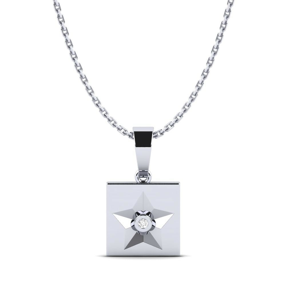 14k Oro Blanco Colgante de Mujer Maculatus Mother