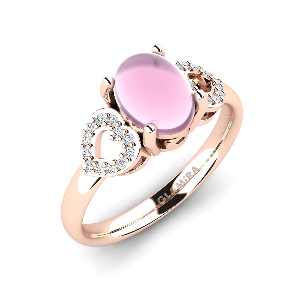 Sterling Silver Oval Rose Quartz Ring – Large Statement – Handmade UK, Hallmarked
