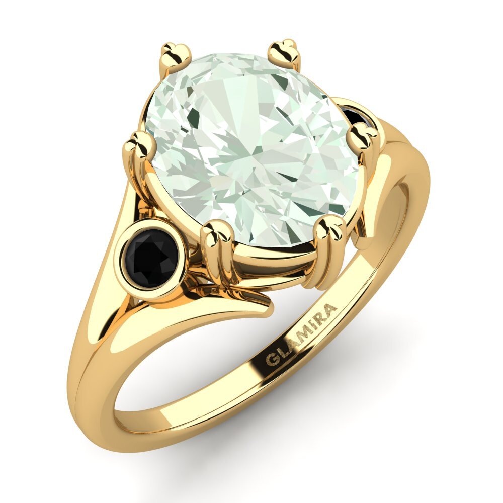 Amatista verde Anillo de compromiso Maddasin
