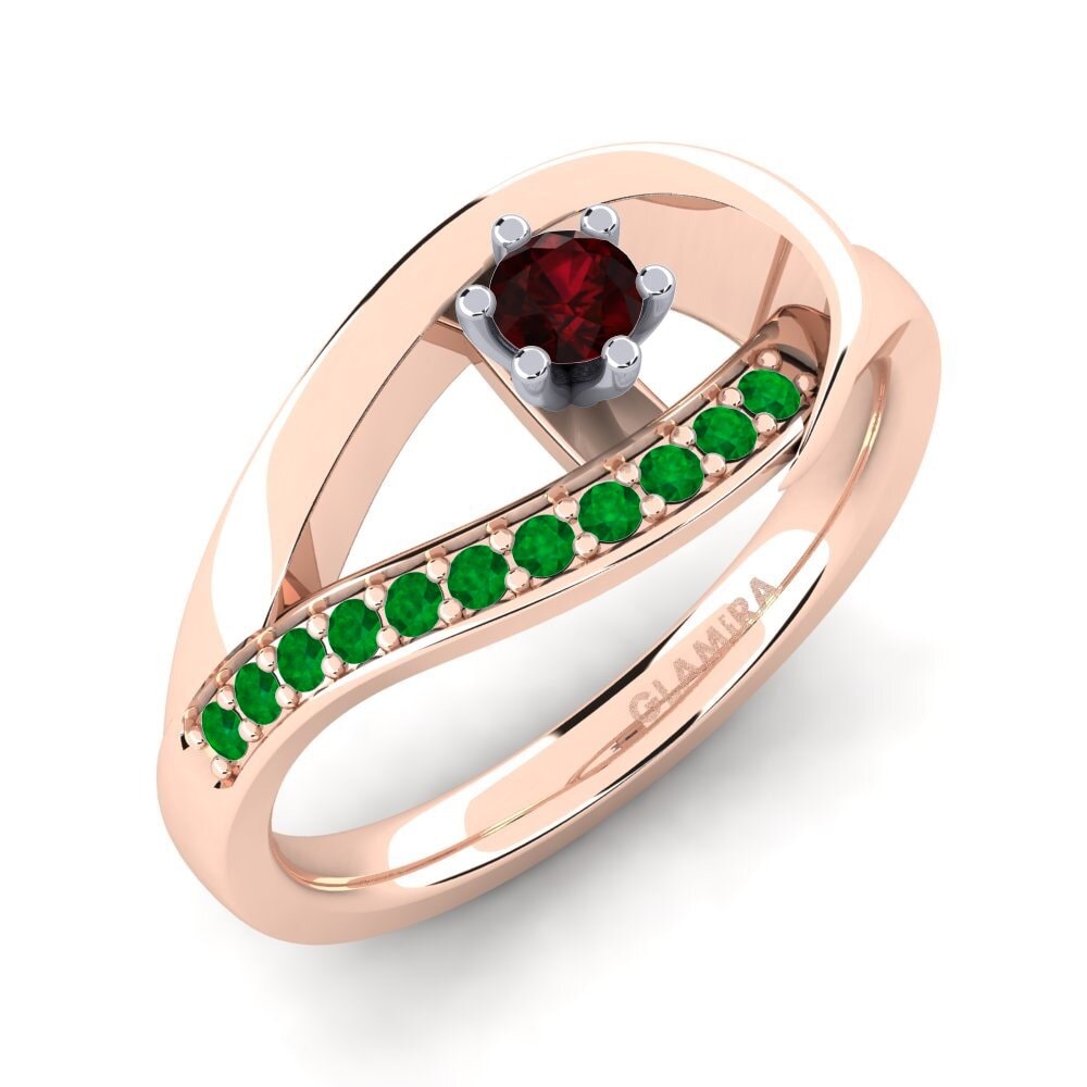 18ct Rose & White Gold Engagement Ring Madely 0.1 crt