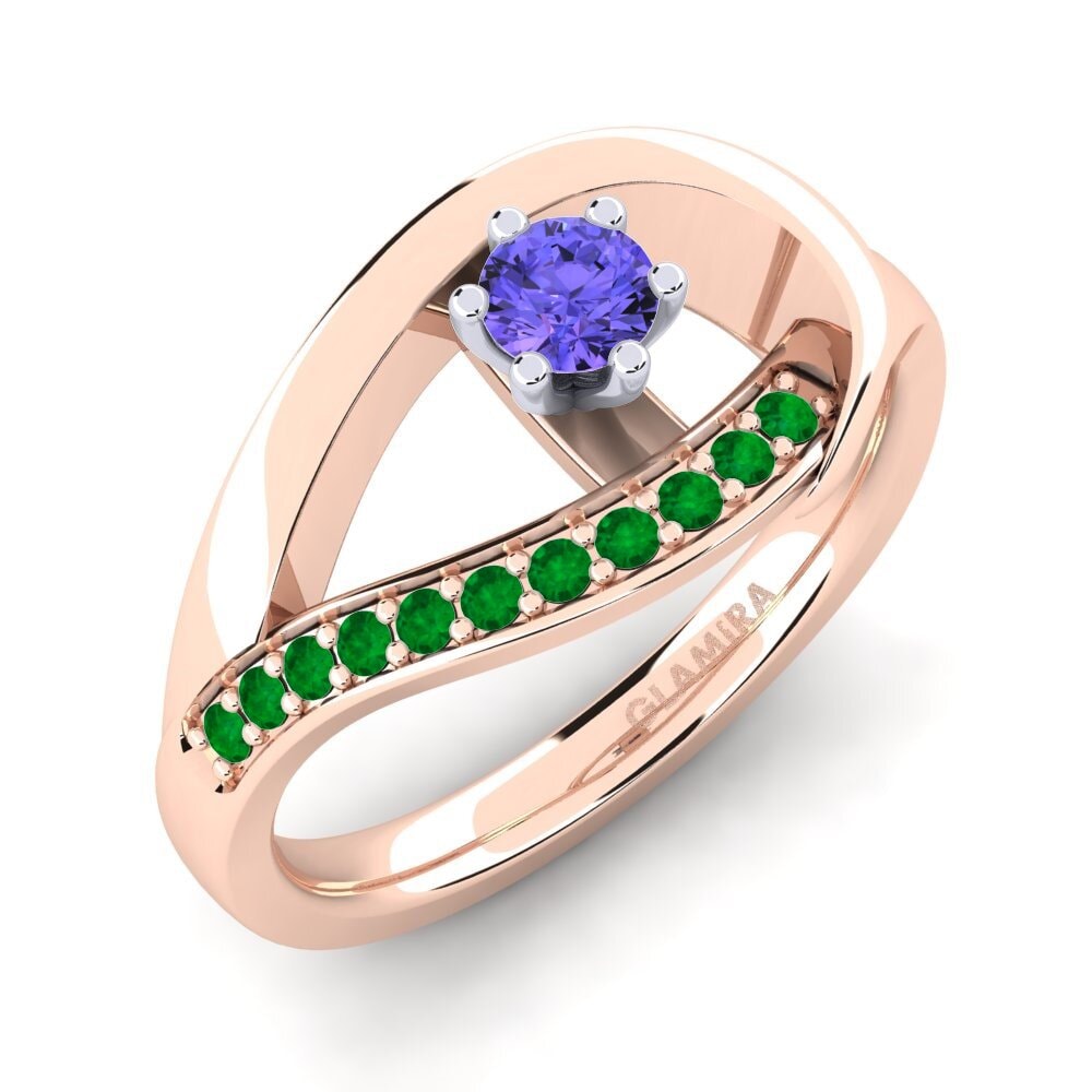 18ct Rose & White Gold Engagement Ring Madely 0.16 crt