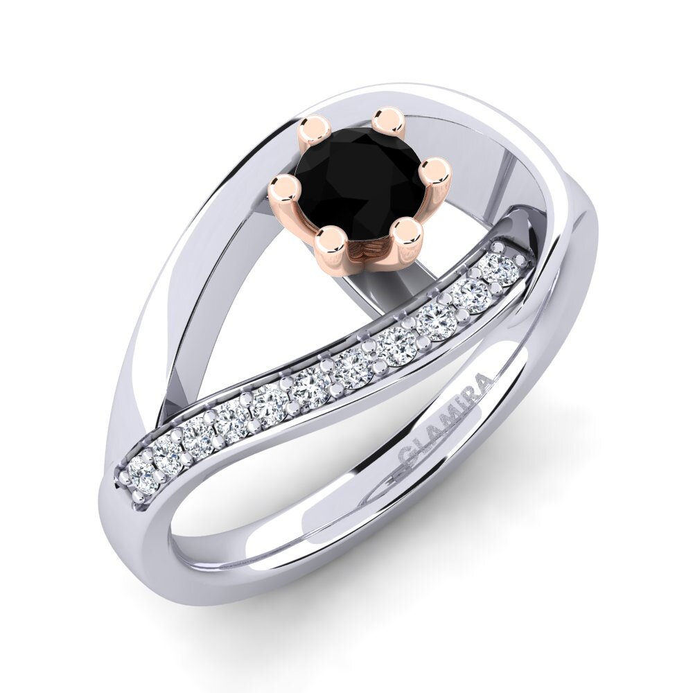Black Diamond Engagement Ring Madely 0.25 crt