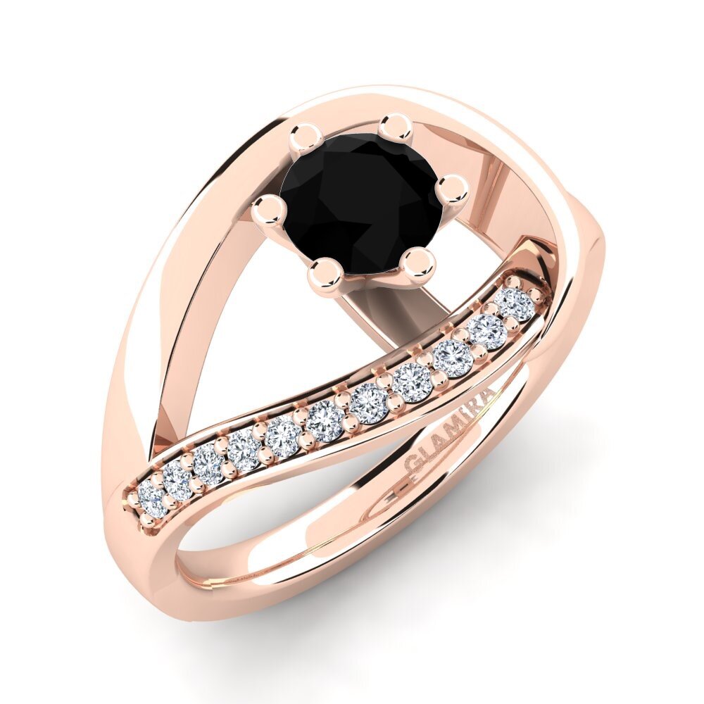 Black Diamond Engagement Ring Madely