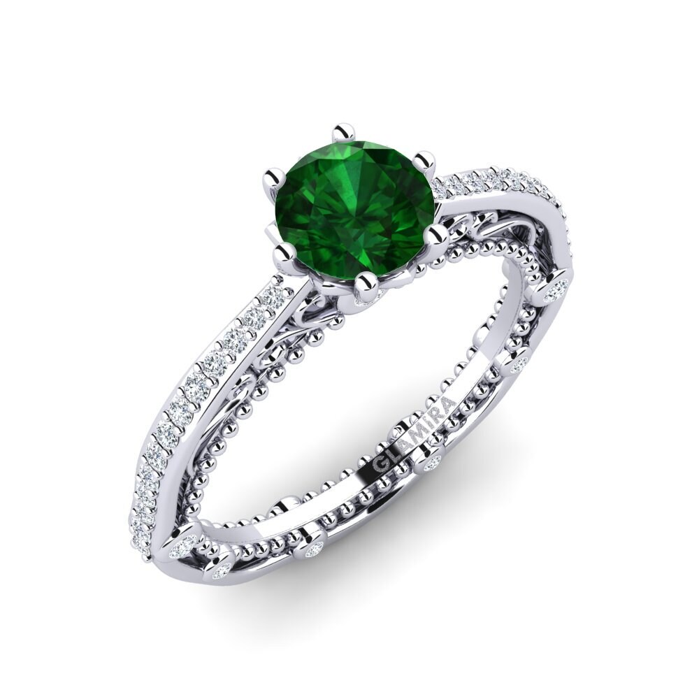 Tsavorite Engagement Ring Madera