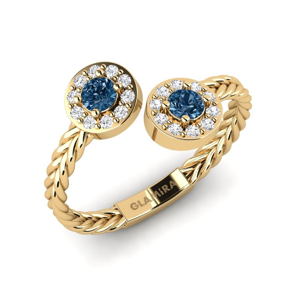 Blue Diamond Engagement Ring Madhu