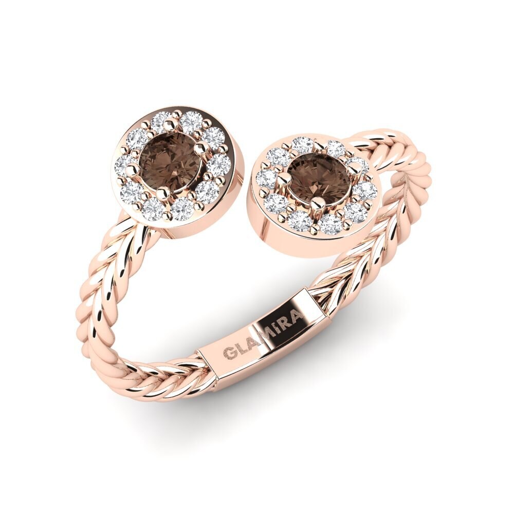 14ct Rose Gold Smoky Quartz Engagement Ring Madhu