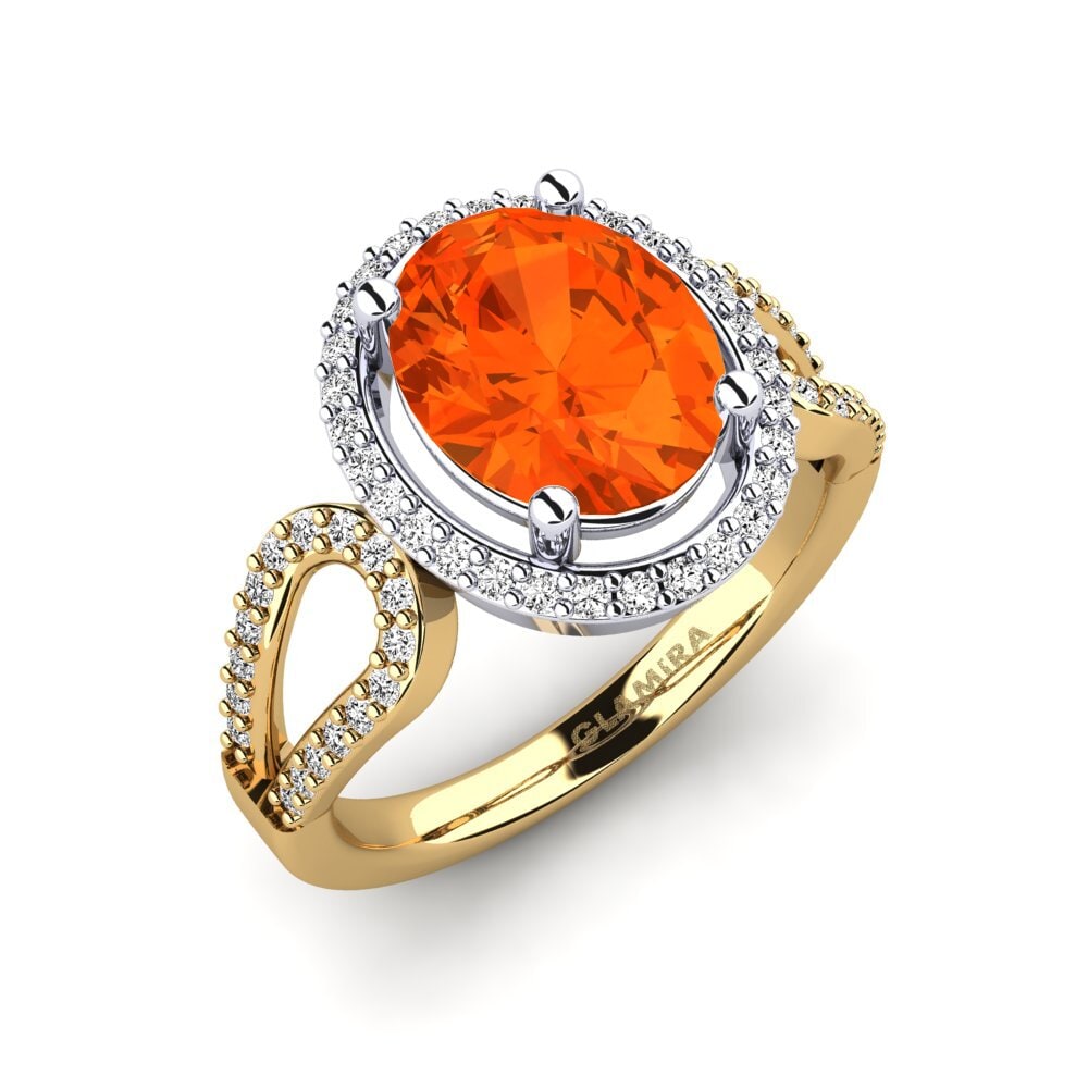 Fire-Opal Engagement Ring Madicela
