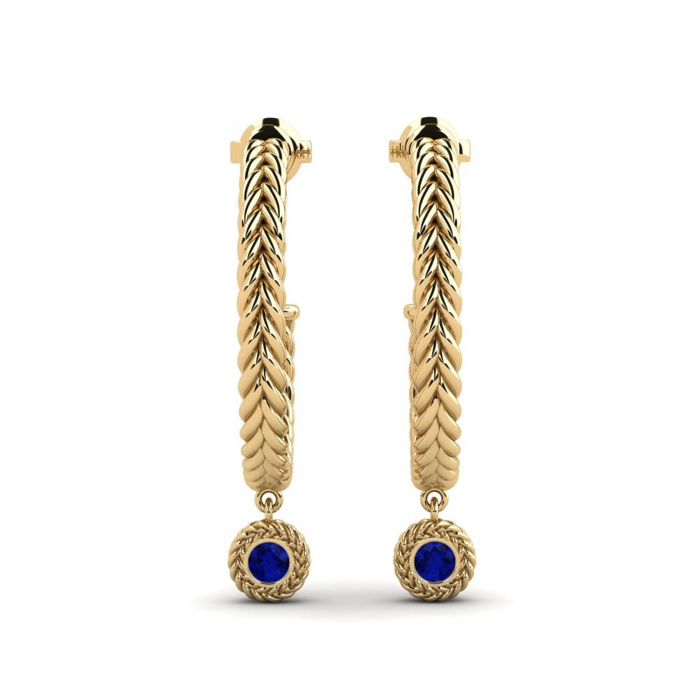 Ronde Saphir Boucle d'oreille femme Madisana
