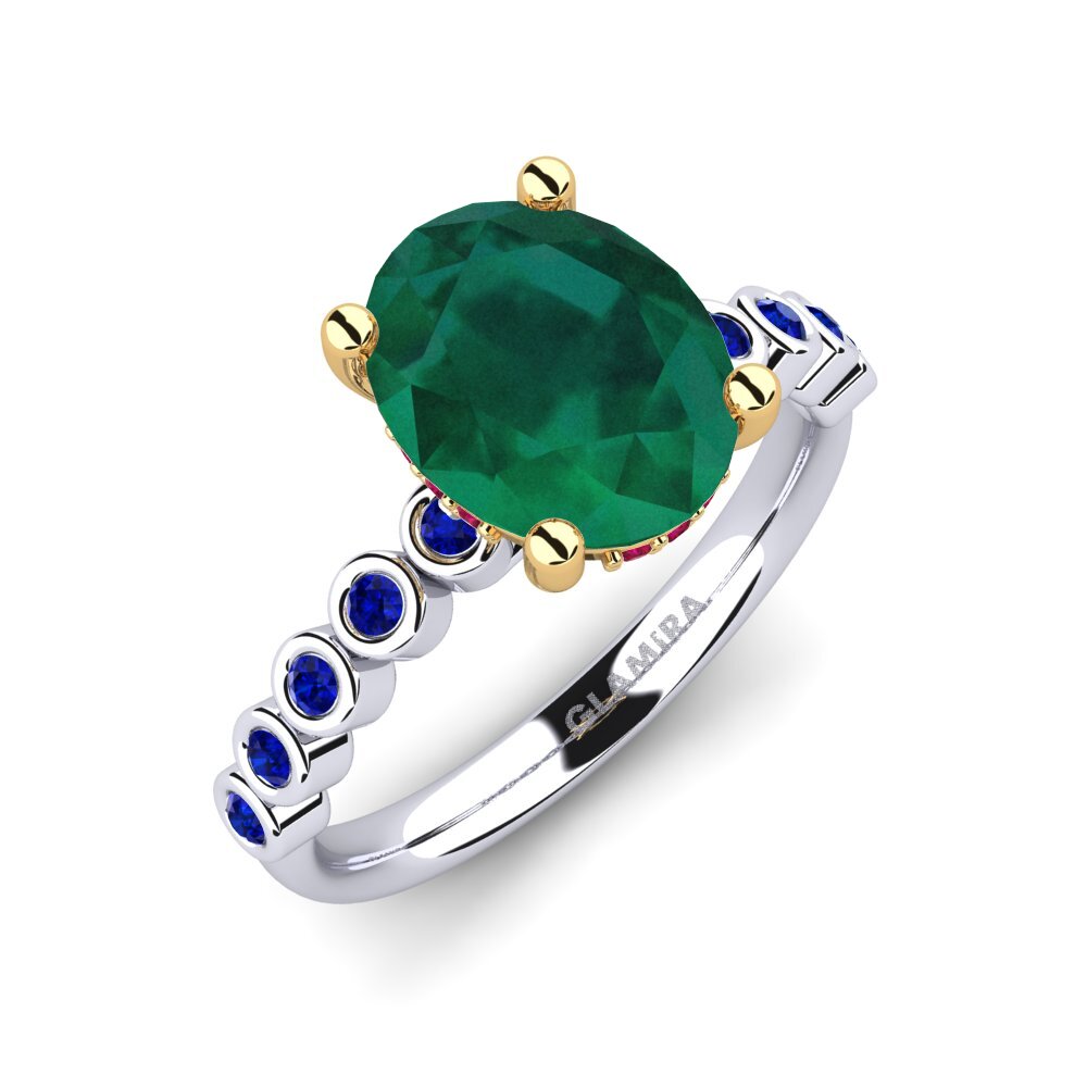 14ct White & Yellow Gold Engagement Ring Madizen