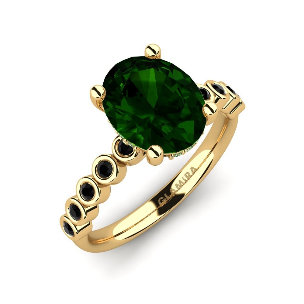 Turmalina verde Anillo de compromiso Madizen