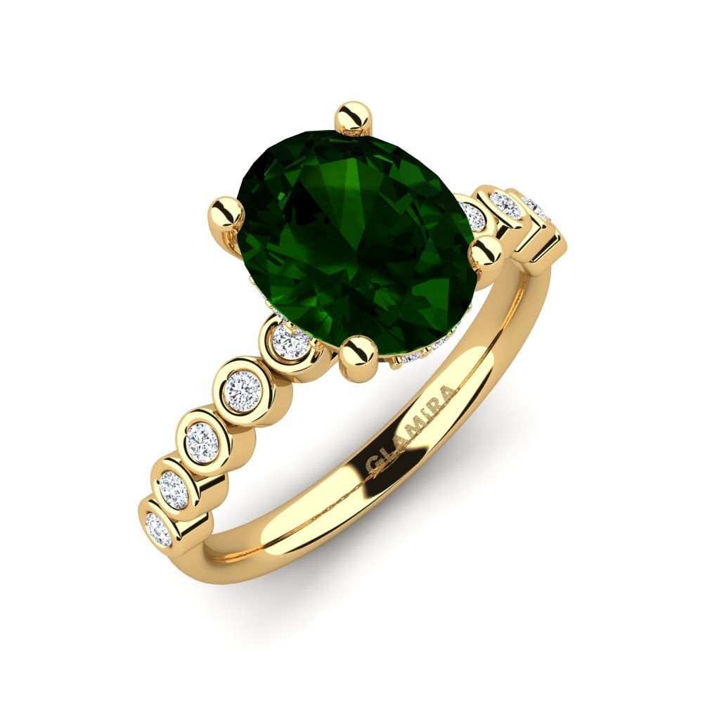 Green Tourmaline Engagement Ring Madizen