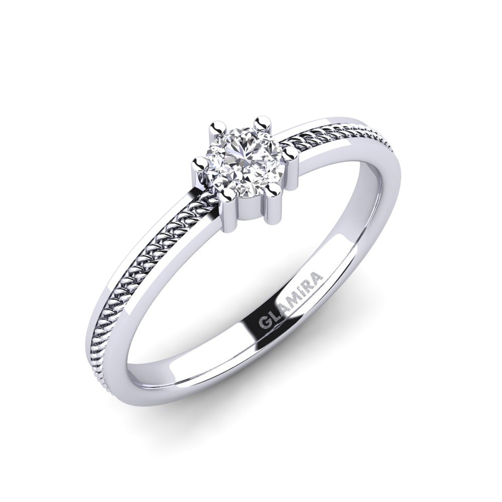 14k White Gold Engagement Ring Madre