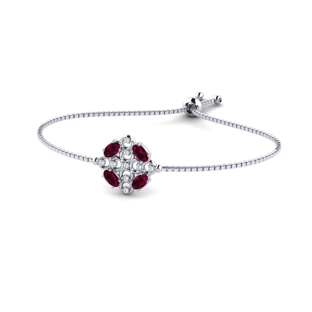 Ovalado Granate Rodolita Pulsera Madrek
