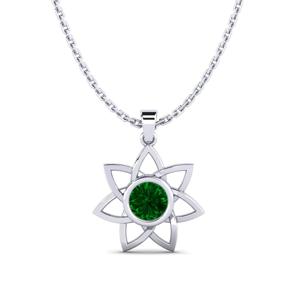Circonita Verde Colgante de Mujer Maenenn