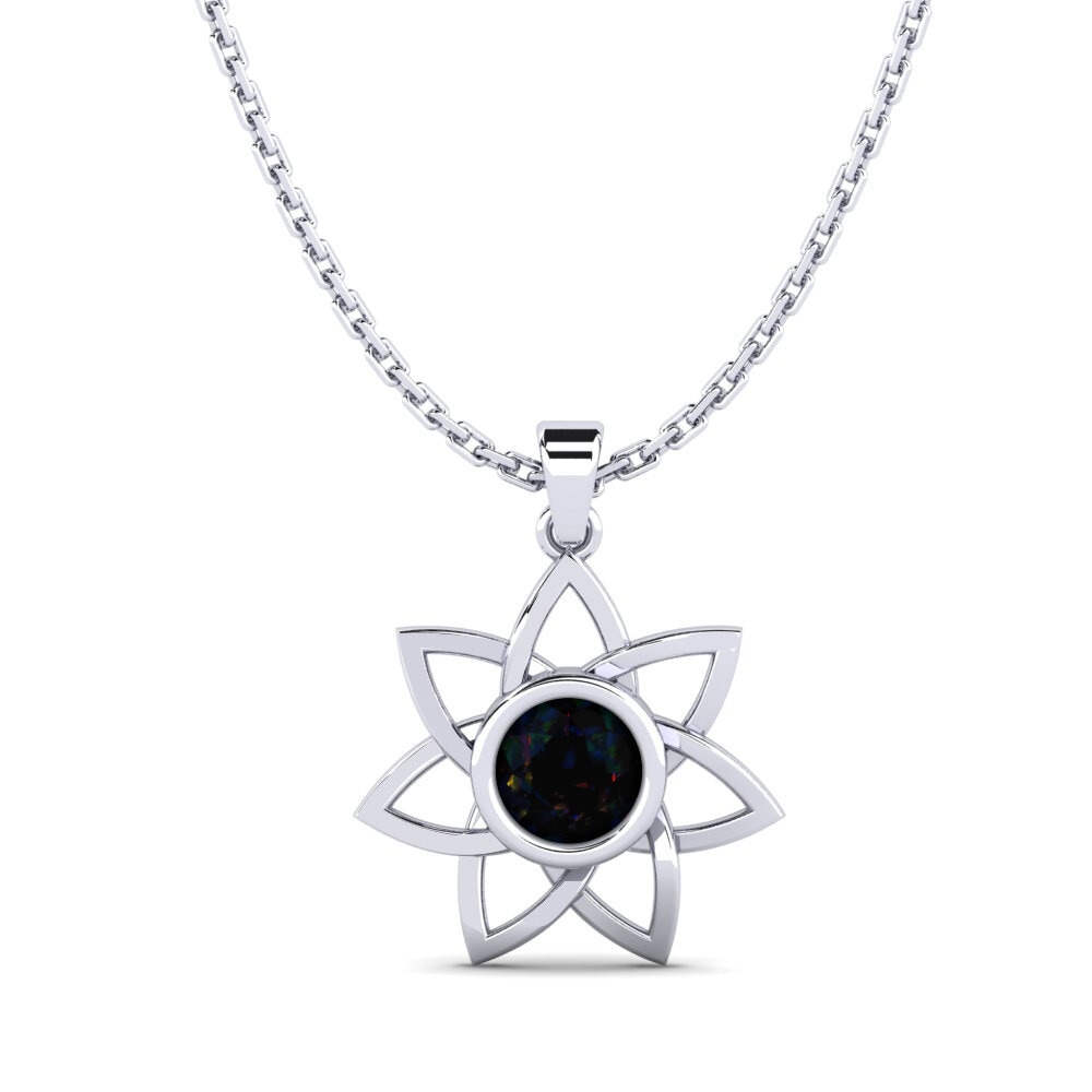 Opalo Negro Colgante de Mujer Maenenn