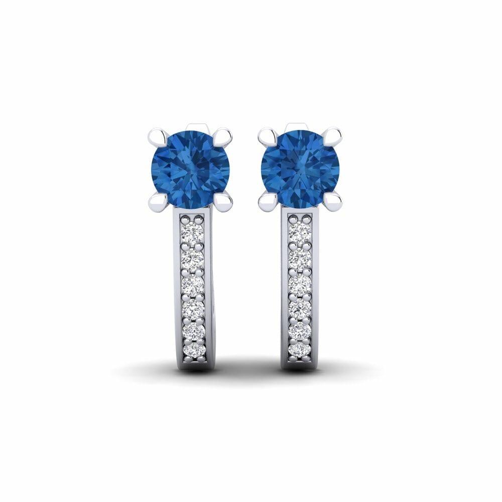 Donker Blauwe Zirkoon Dames Oorbellen Magali