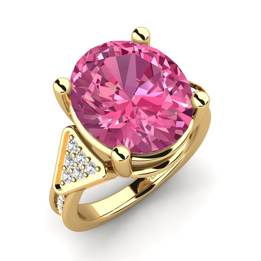 9ct Yellow Gold Pink Tourmaline Ring Magaris