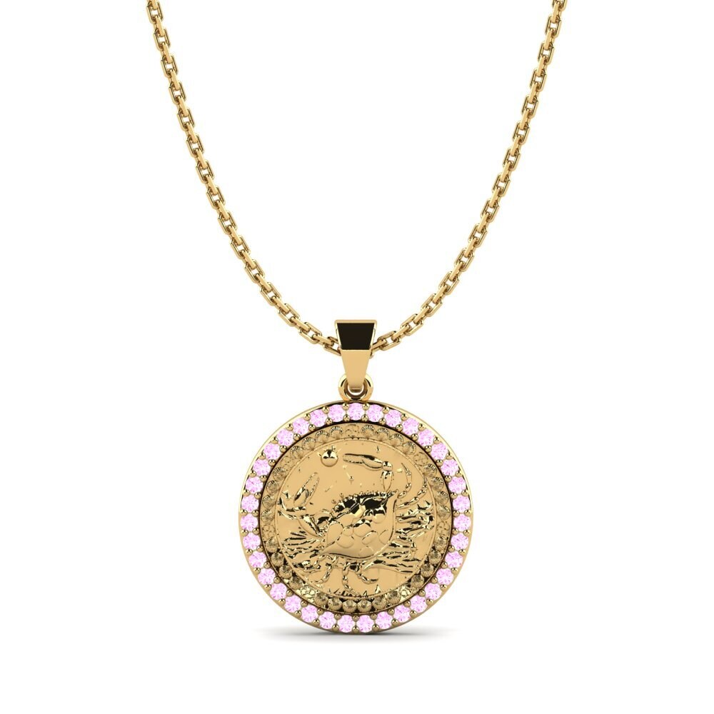 Pink Sapphire Women's Pendant Magdalene - Cancer