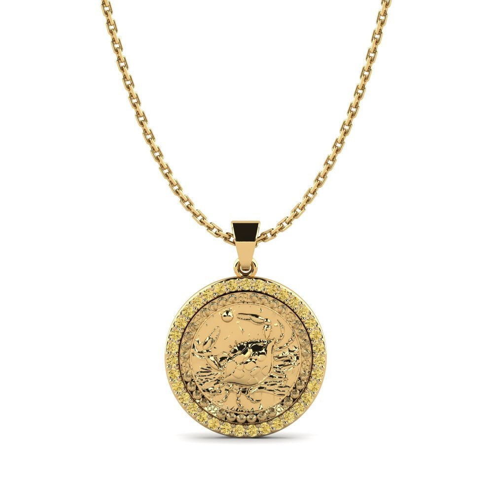 Diamante Amarillo Colgante de Mujer Magdalene - Cancer