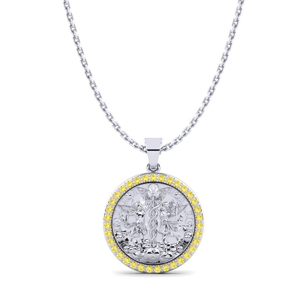 Yellow Sapphire Women's Pendant Magdalene - Gemini
