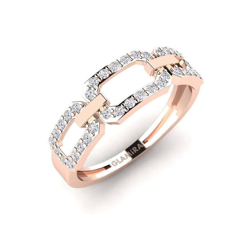 18K Rood Goud Ringen Magkasama