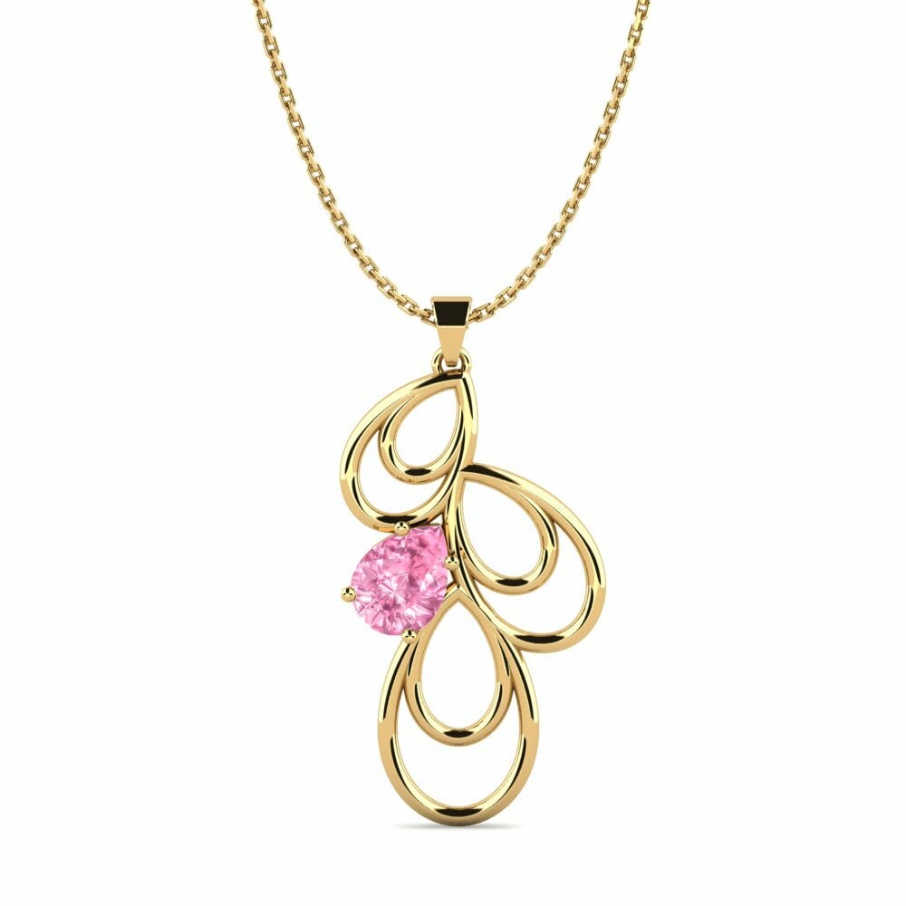Roze Saffier Dames Hanger Magnetique