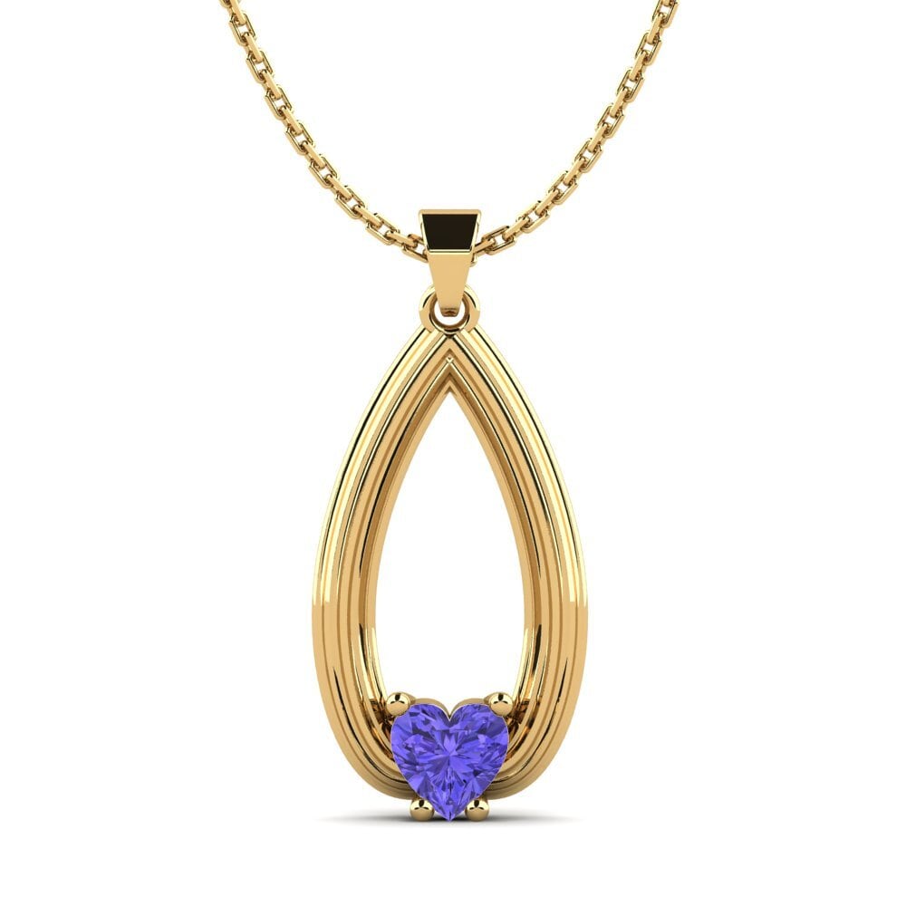 Gelbgold 585 Tansanit Damen anhänger Magreth