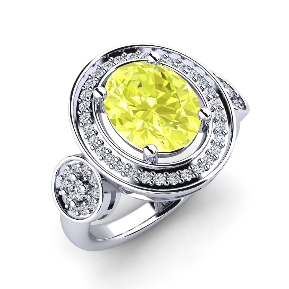 Lemon Quartz Engagement Ring Maguette