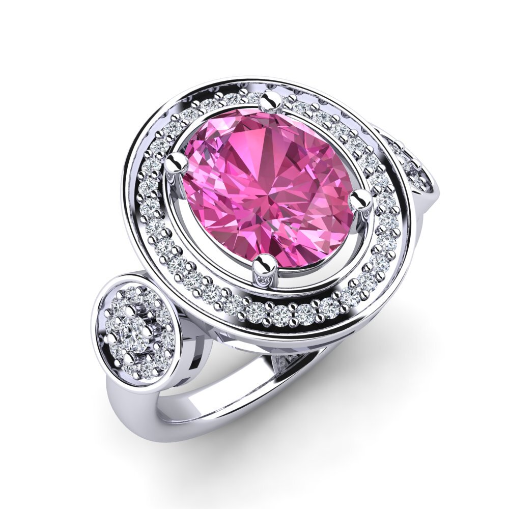 Pink Topaz Engagement Ring Maguette
