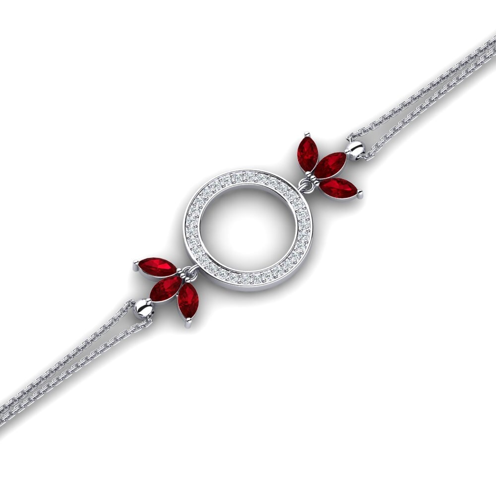 Marquesa Circonita Roja Pulsera de Mujer Mah