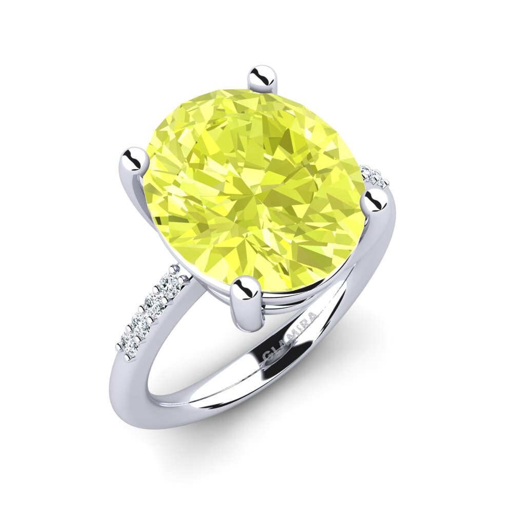950 Palladium Lemon Quartz Ring Maharlika