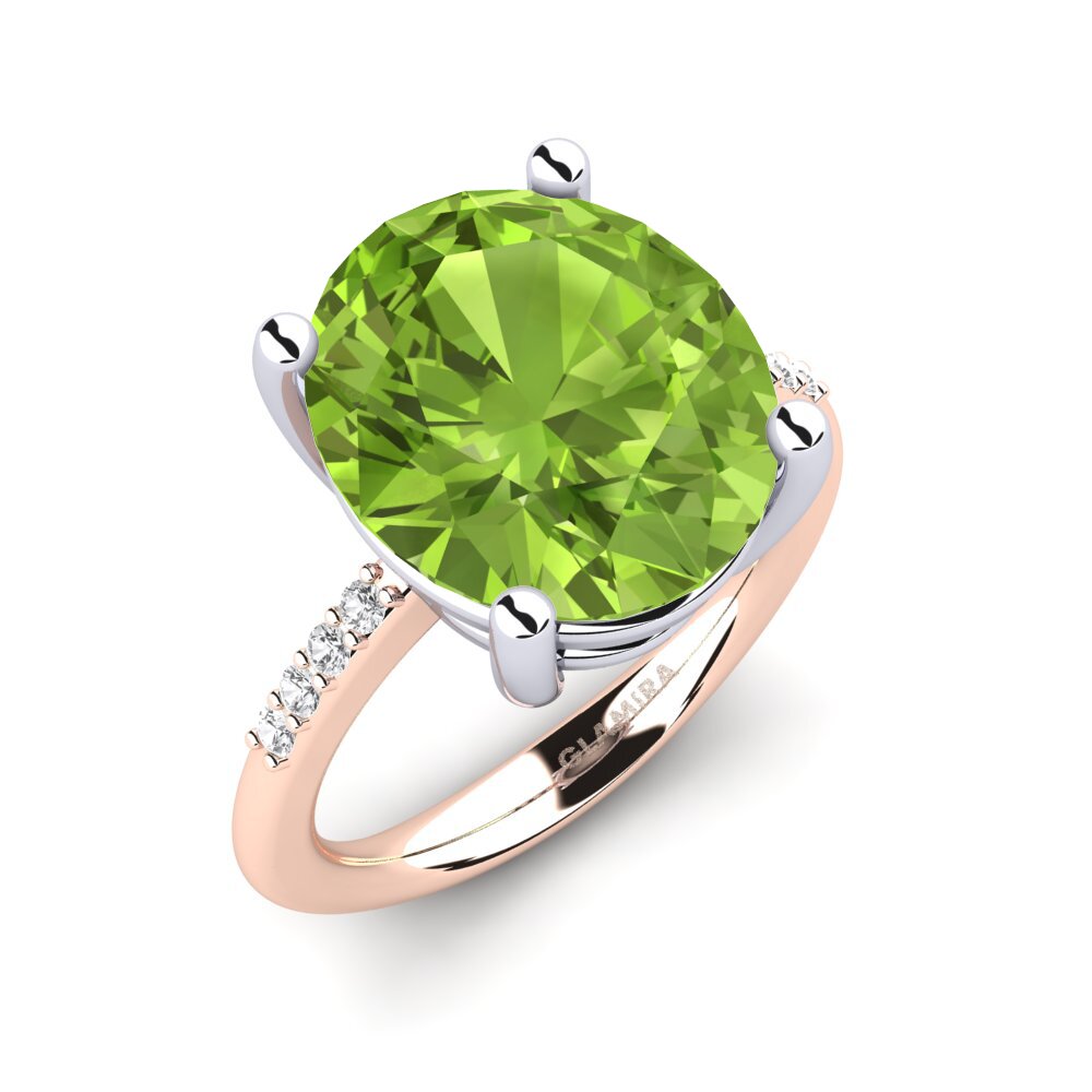 14k Oro Rosa & Blanco Anillo Maharlika