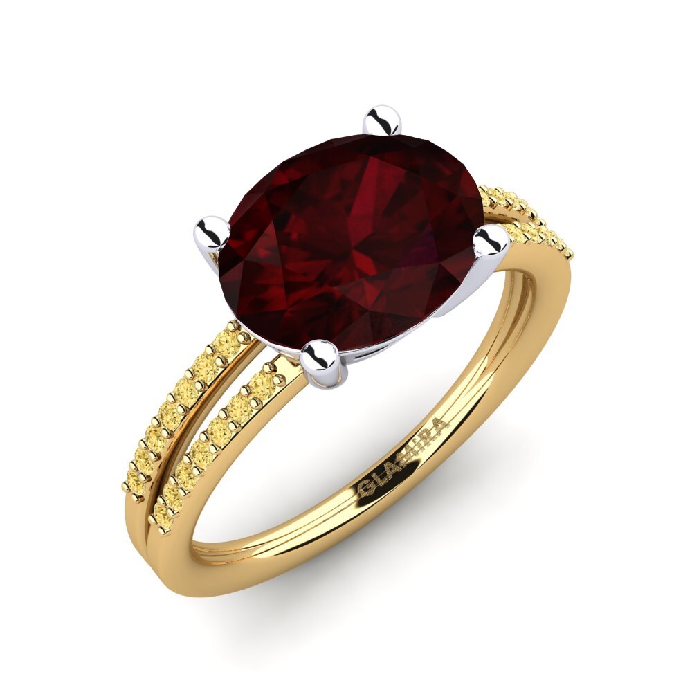 14k Yellow & White Gold Engagement Ring Mahniya