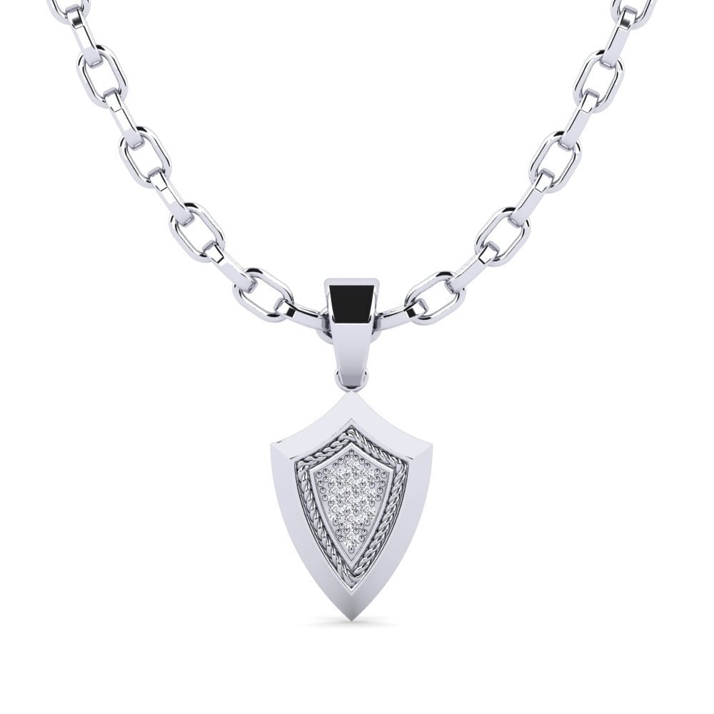 White Silver Men's Pendant Mahulena
