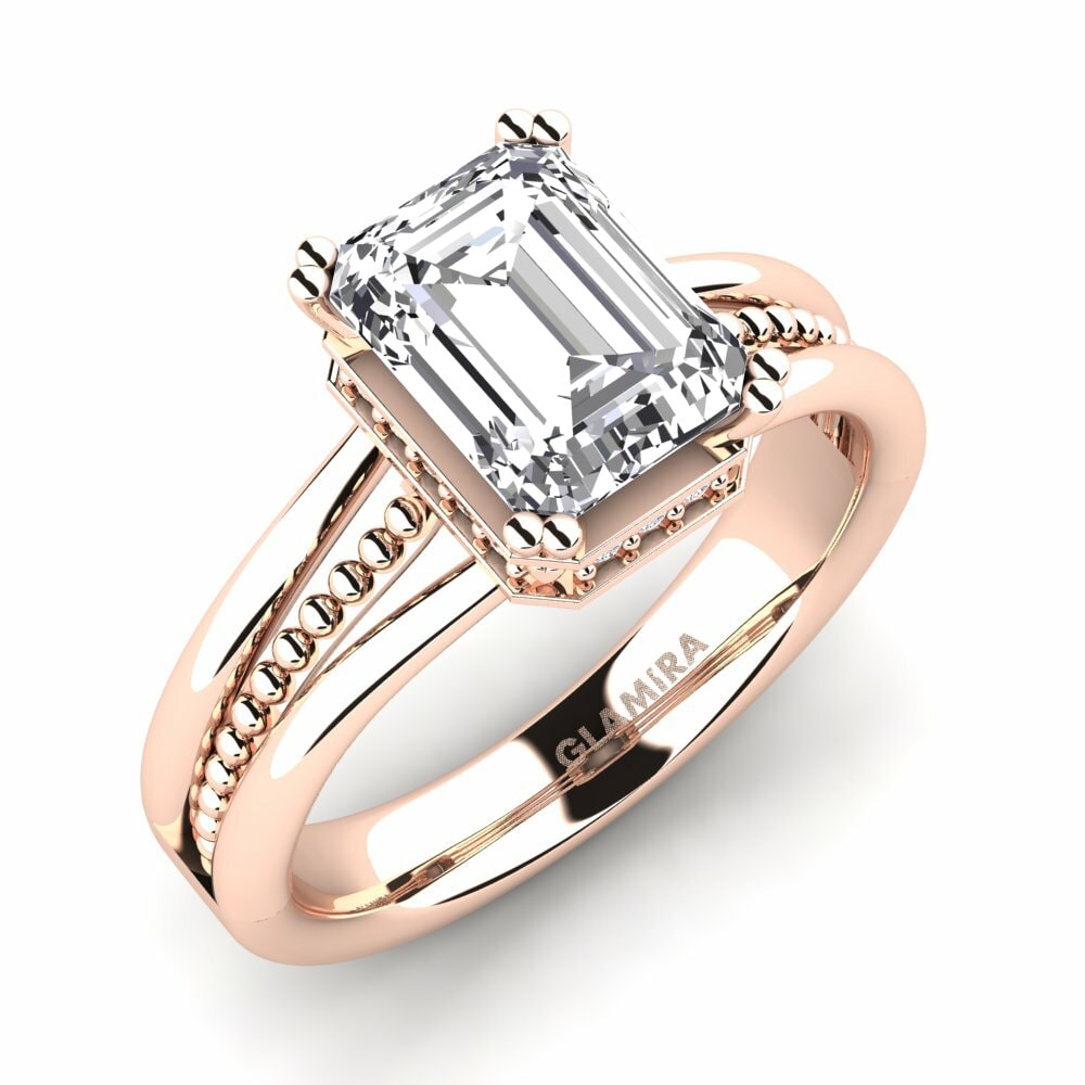 18k Rose Gold Engagement Ring Maine