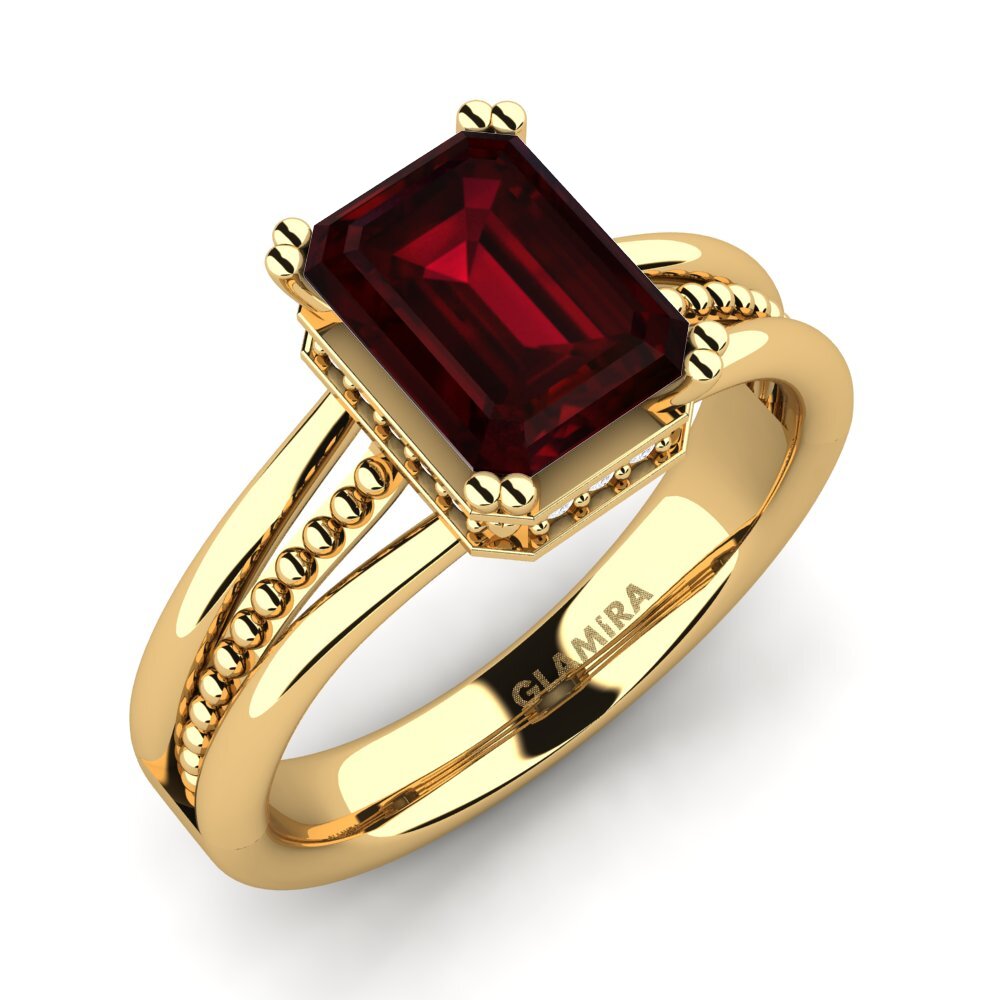 14k Oro Amarillo Anillo de compromiso Maine