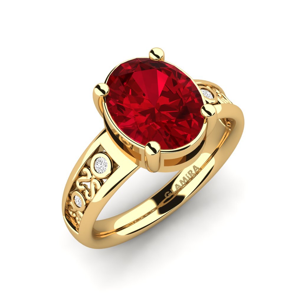 Zircone Rouge Bague de fiançailles Maira