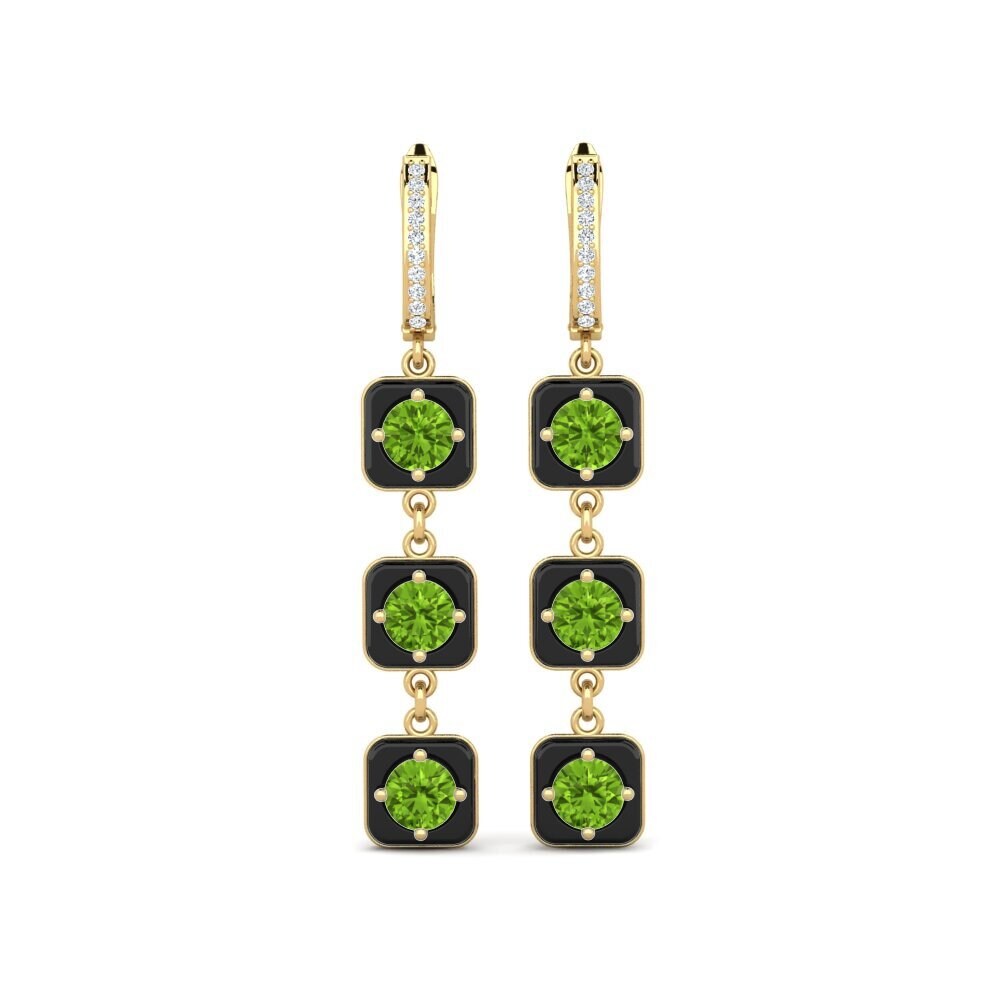 14ct Yellow Gold Peridot Women's Earring Mairy