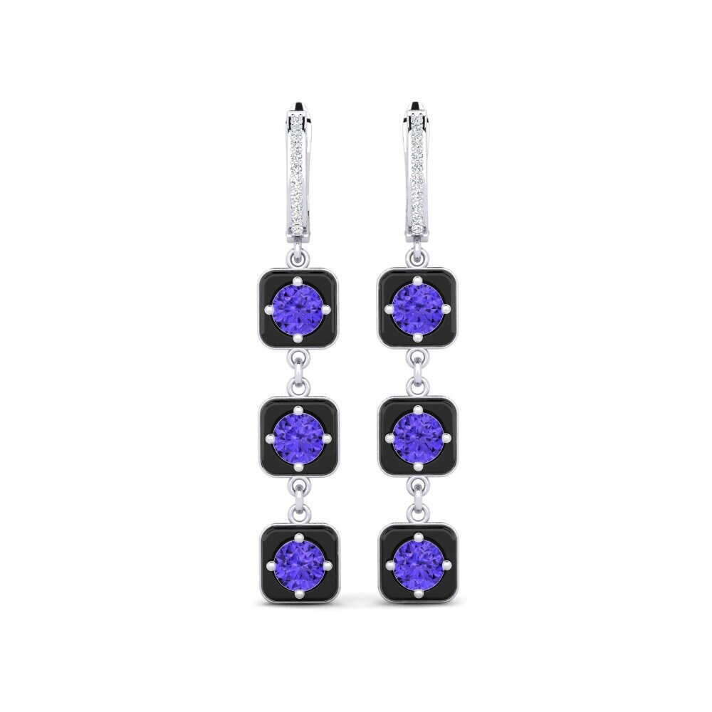 White Silver Tanzanite Women's Earring Mairy