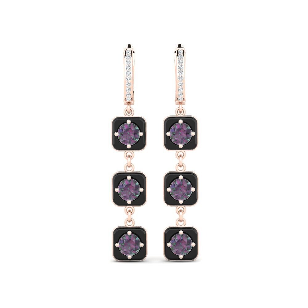 18ct Rose Gold Mystic Topaz Women's Earring Mairy