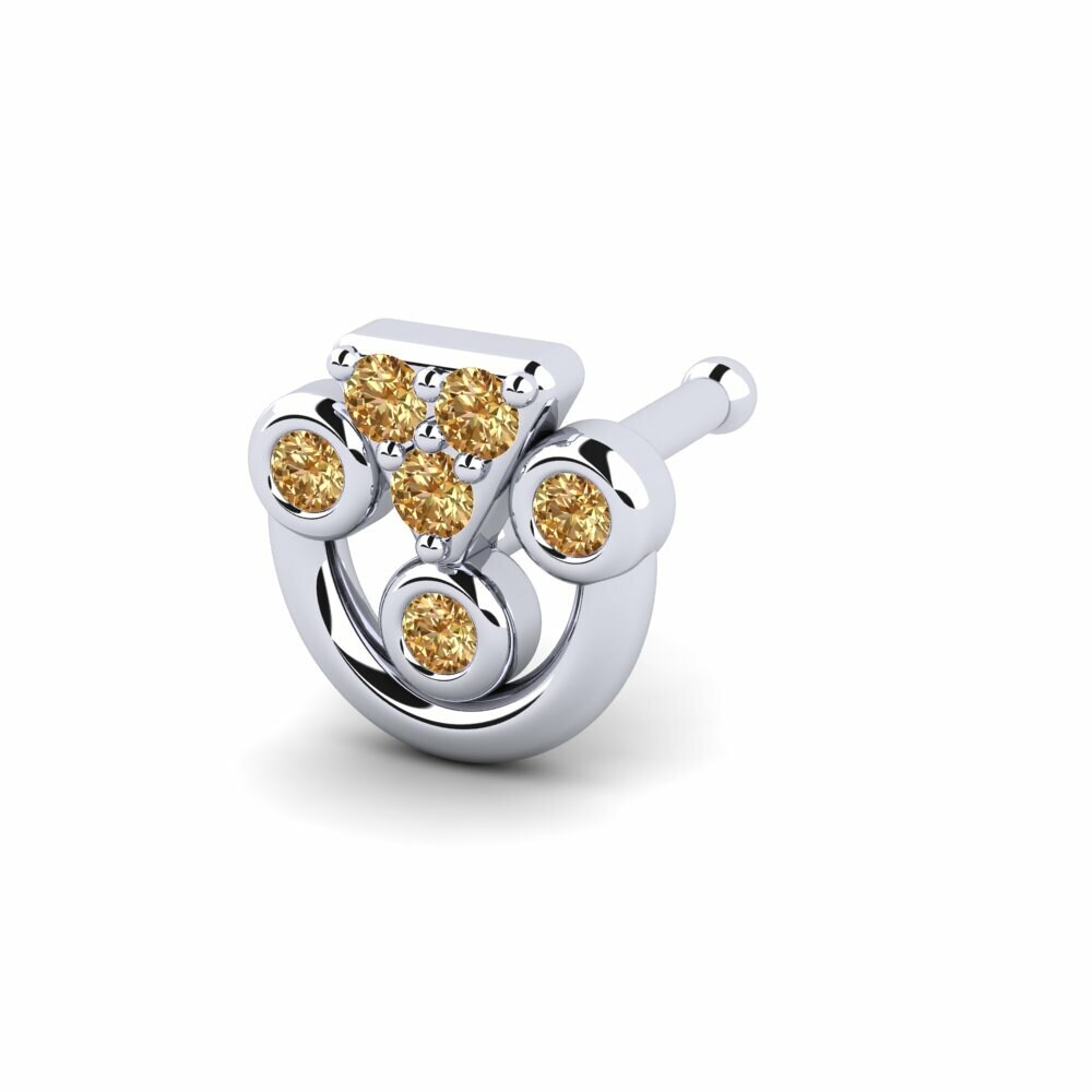 Bruine Diamant Neus Pin Majuscule